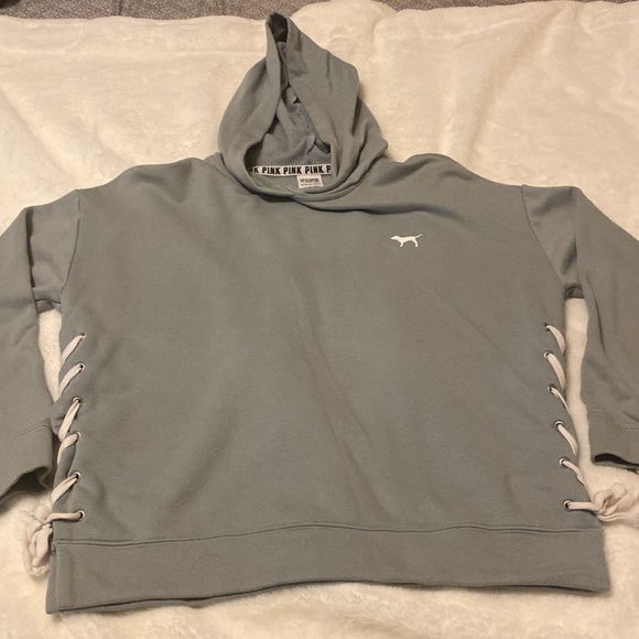 Victoria’s Secret Pink Hoodie With Lace Is Up Each Side